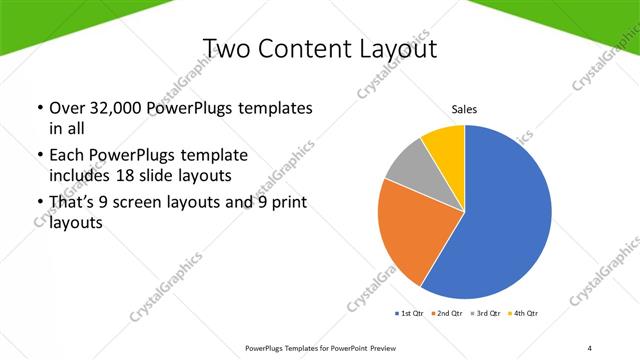 Two Content presentation slide layout