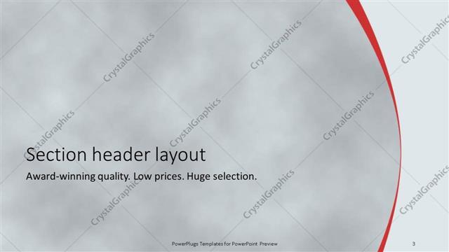 Section Header presentation slide layout