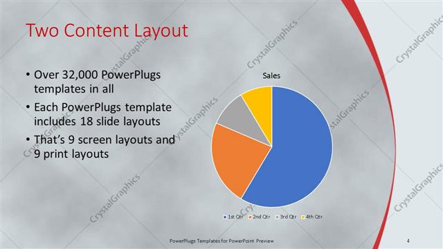 Two Content presentation slide layout