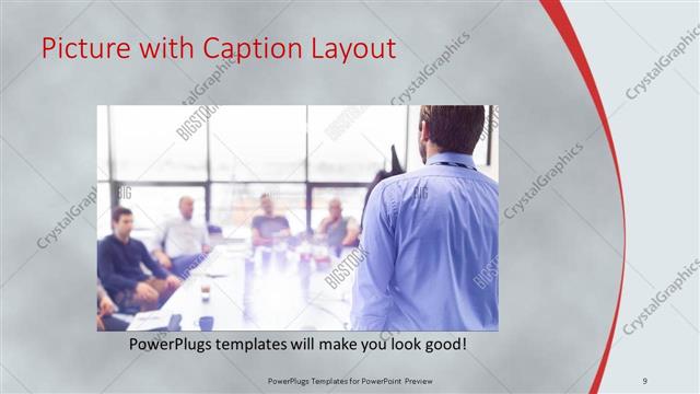 Picture with Caption presentation slide layout
