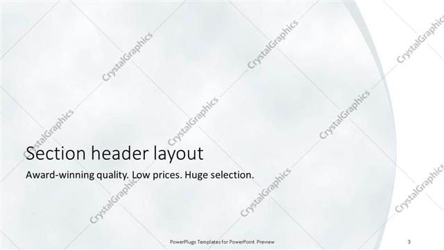 Section Header presentation slide layout