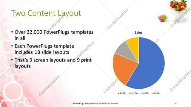 Two Content presentation slide layout
