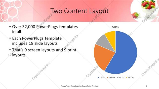 Two Content presentation slide layout