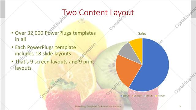Two Content presentation slide layout