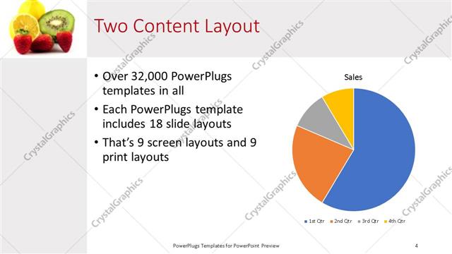 Two Content presentation slide layout