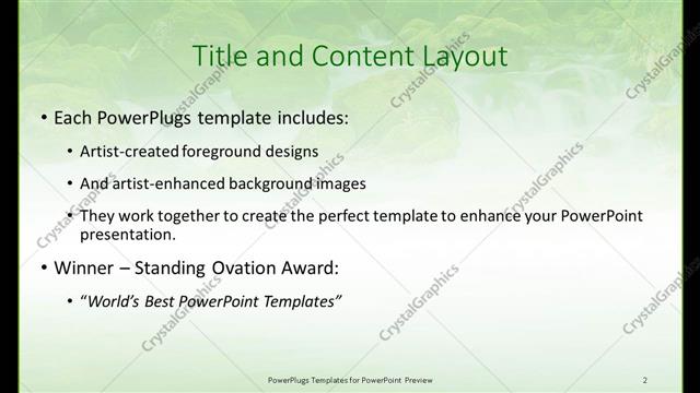 Title and Content presentation slide layout