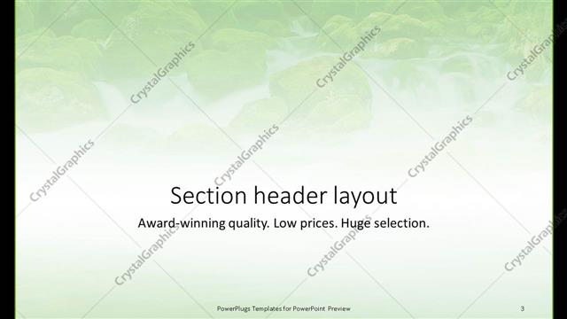 Section Header presentation slide layout