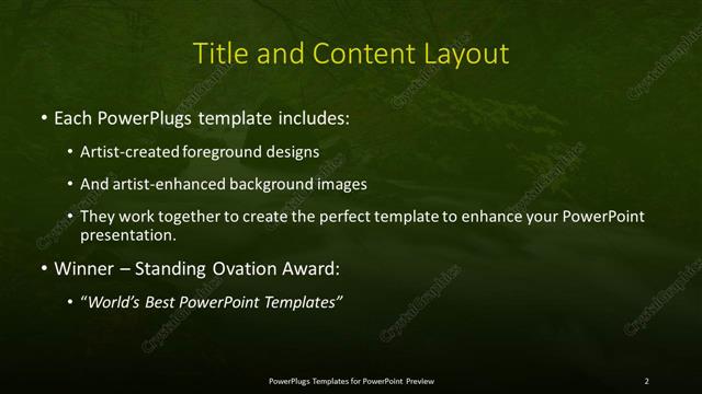 Title and Content presentation slide layout