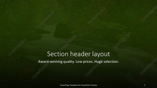 Section Header presentation slide layout