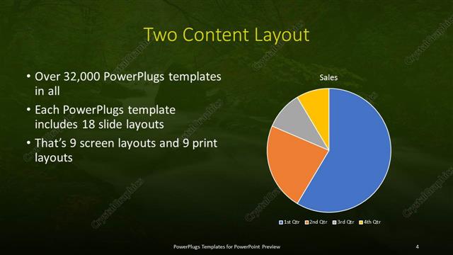 Two Content presentation slide layout