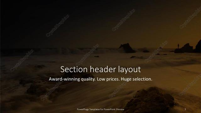 Section Header presentation slide layout