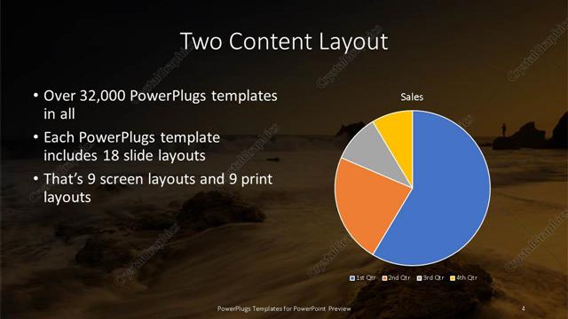 Two Content presentation slide layout