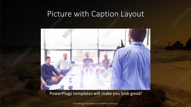 Picture with Caption presentation slide layout