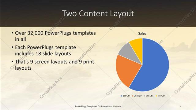 Two Content presentation slide layout