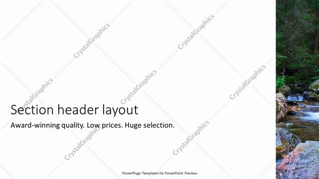 Section Header presentation slide layout