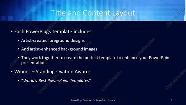 Title and Content presentation slide layout