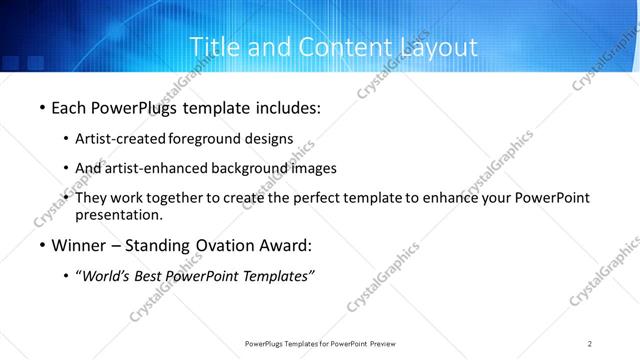 Title and Content presentation slide layout