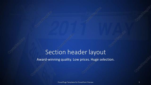 Section Header presentation slide layout
