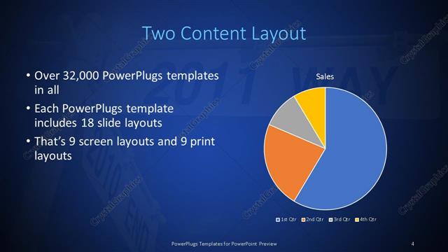 Two Content presentation slide layout
