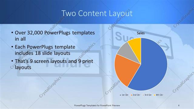 Two Content presentation slide layout