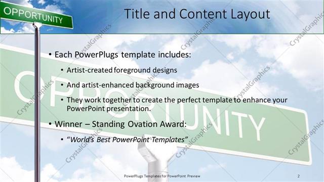 Title and Content presentation slide layout