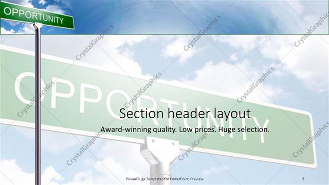 Section Header presentation slide layout