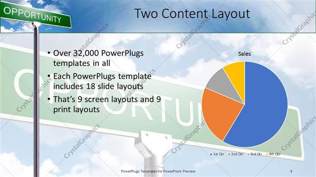 Two Content presentation slide layout
