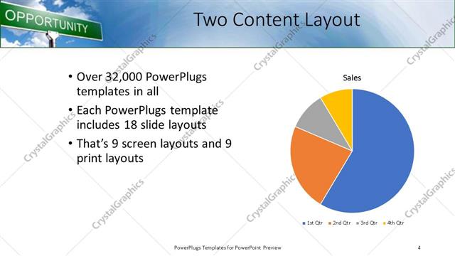 Two Content presentation slide layout