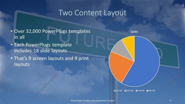 Two Content presentation slide layout