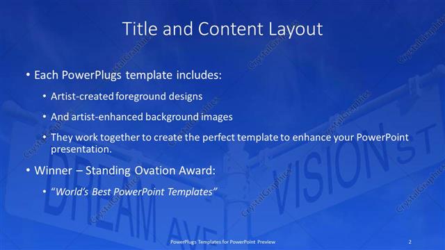 Title and Content presentation slide layout