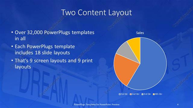 Two Content presentation slide layout