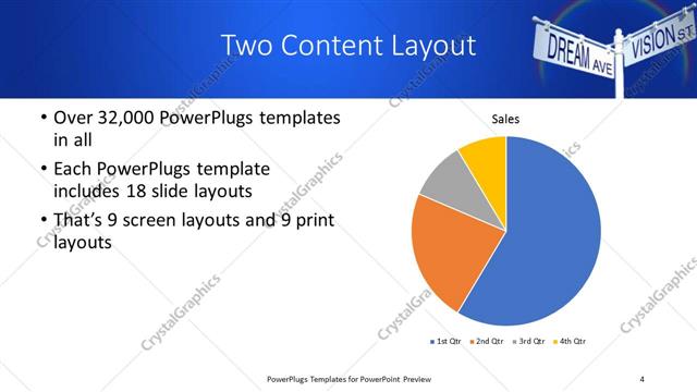 Two Content presentation slide layout