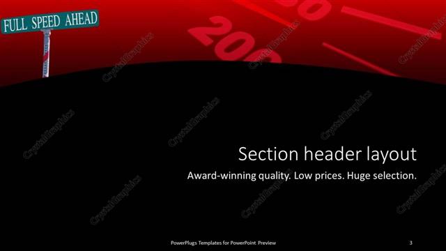 Section Header presentation slide layout