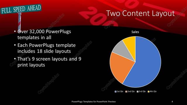 Two Content presentation slide layout