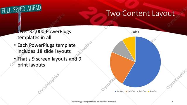 Two Content presentation slide layout