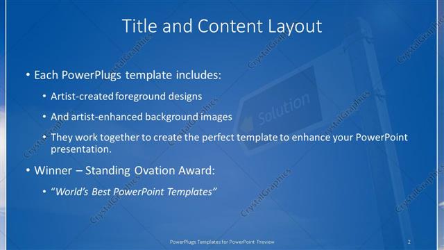 Title and Content presentation slide layout