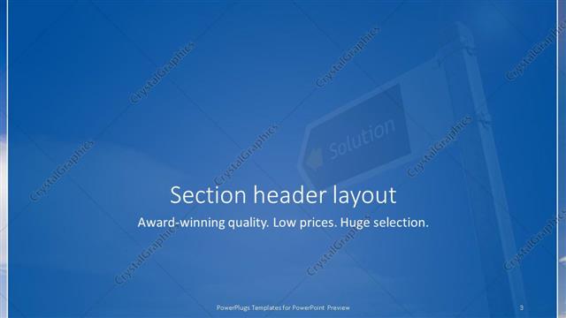 Section Header presentation slide layout