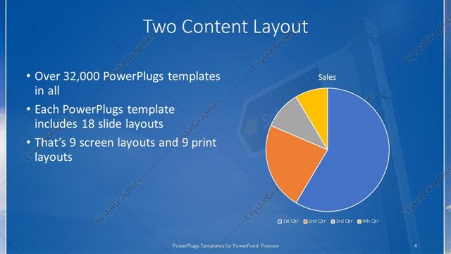 Two Content presentation slide layout