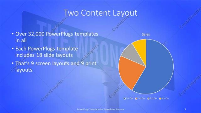 Two Content presentation slide layout
