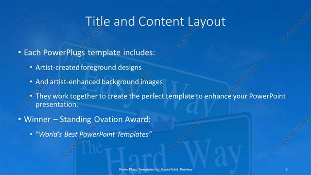 Title and Content presentation slide layout