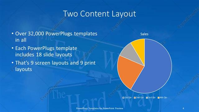 Two Content presentation slide layout