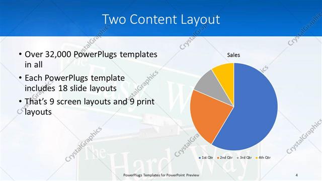 Two Content presentation slide layout