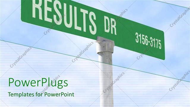  Presentation with skies - Street signs blue skies results lane directions choices planning