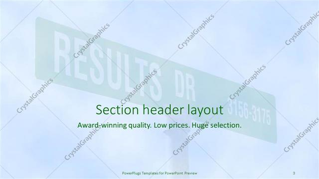 Section Header presentation slide layout