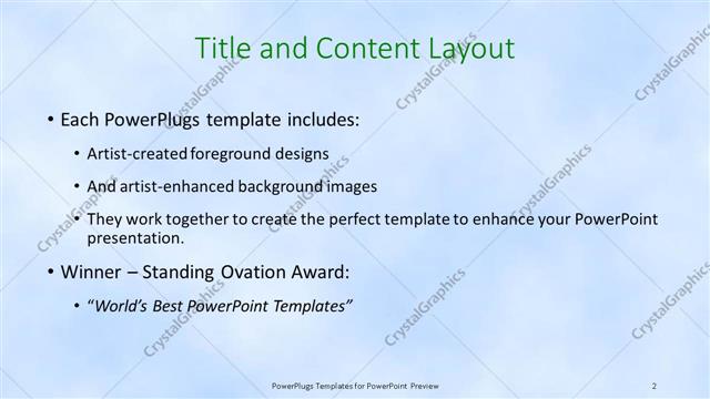 Title and Content presentation slide layout