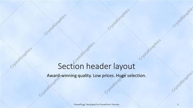 Section Header presentation slide layout