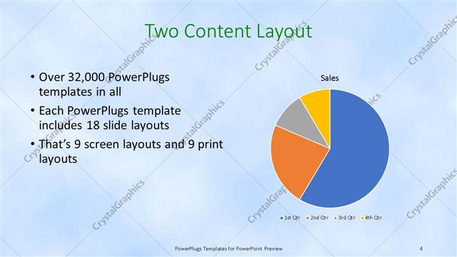 Two Content presentation slide layout