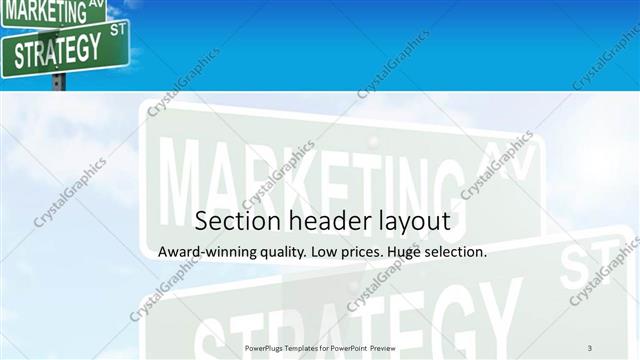 Section Header presentation slide layout