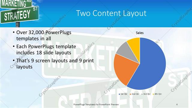 Two Content presentation slide layout