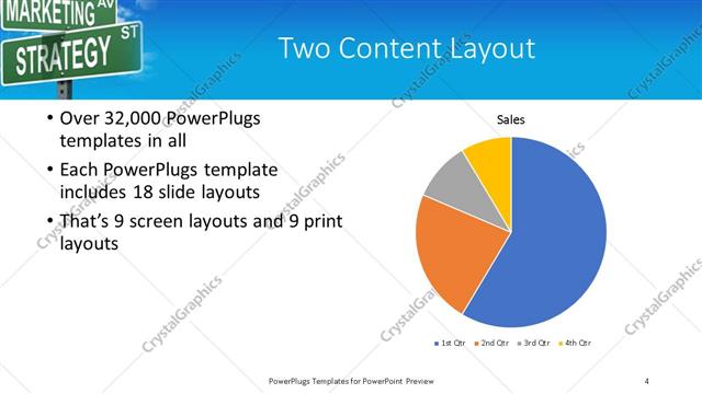 Two Content presentation slide layout